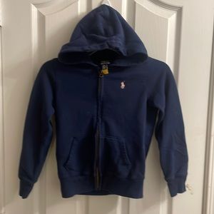 Girls Polo Zip Up Hoodie